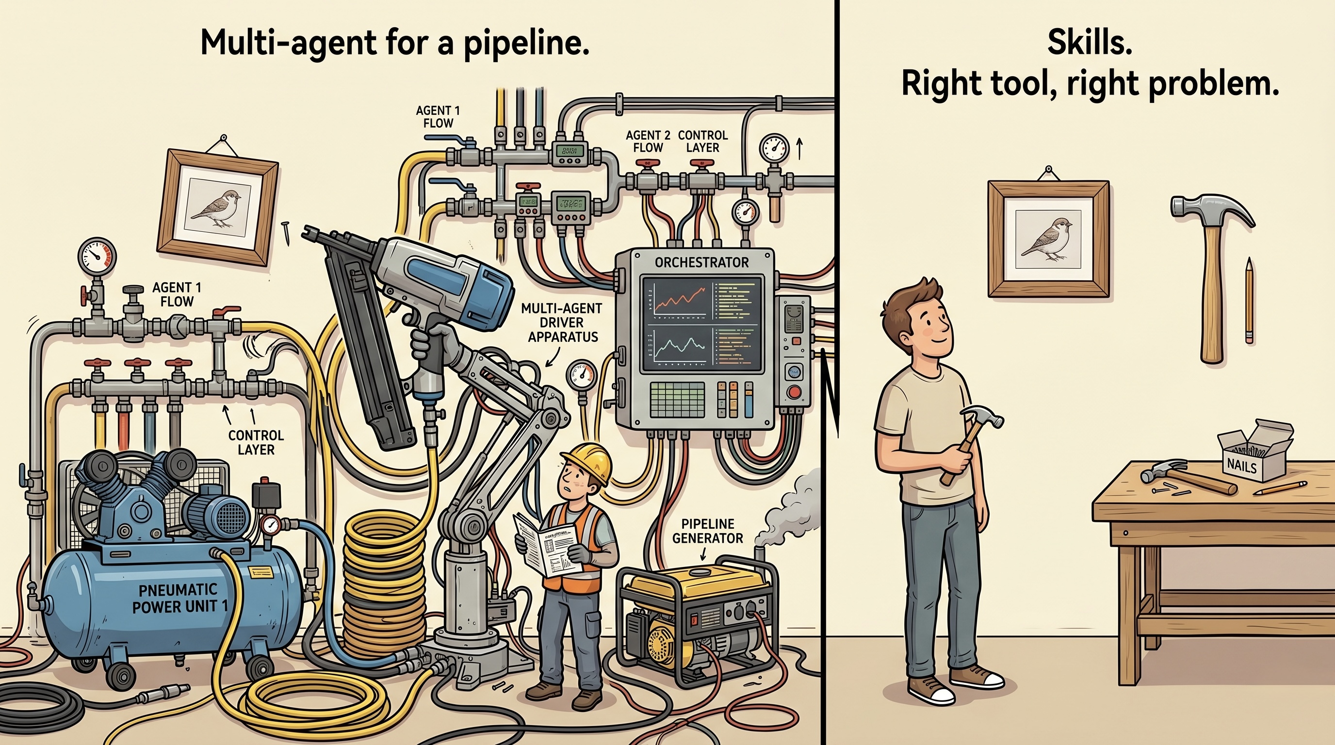 Right tool for the right problem — skills are the tap hammer that was missing